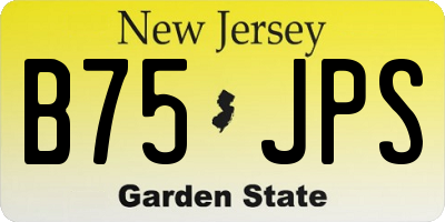 NJ license plate B75JPS