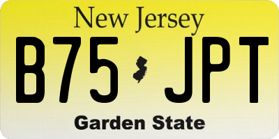 NJ license plate B75JPT