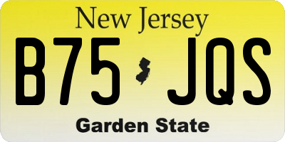 NJ license plate B75JQS