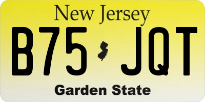 NJ license plate B75JQT