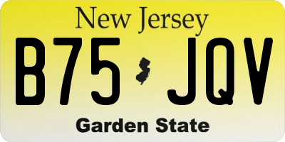 NJ license plate B75JQV