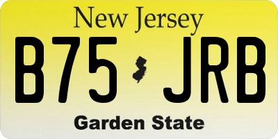 NJ license plate B75JRB