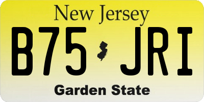 NJ license plate B75JRI