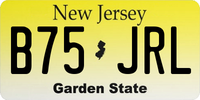 NJ license plate B75JRL
