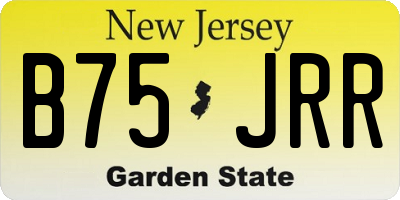 NJ license plate B75JRR