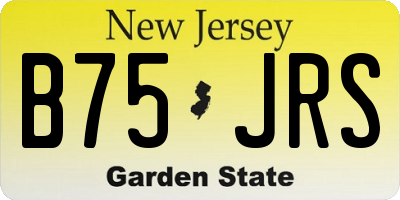 NJ license plate B75JRS