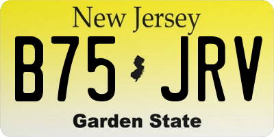 NJ license plate B75JRV