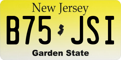 NJ license plate B75JSI