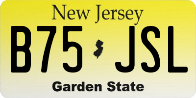 NJ license plate B75JSL
