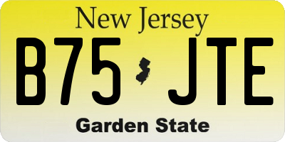 NJ license plate B75JTE
