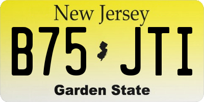 NJ license plate B75JTI