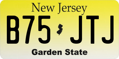 NJ license plate B75JTJ