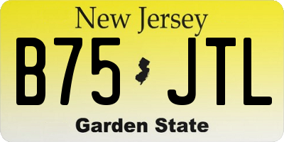 NJ license plate B75JTL