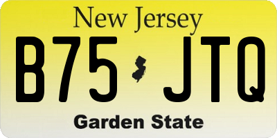 NJ license plate B75JTQ