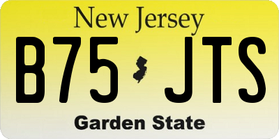 NJ license plate B75JTS