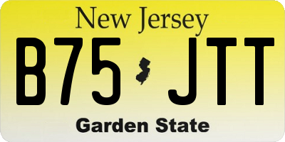 NJ license plate B75JTT