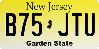 NJ license plate B75JTU