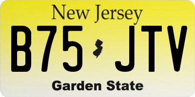 NJ license plate B75JTV