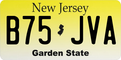 NJ license plate B75JVA