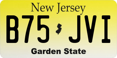 NJ license plate B75JVI