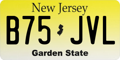NJ license plate B75JVL