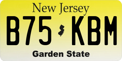 NJ license plate B75KBM