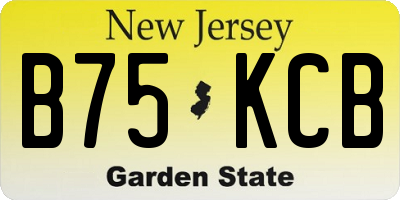 NJ license plate B75KCB