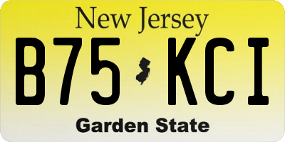 NJ license plate B75KCI