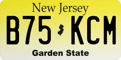 NJ license plate B75KCM