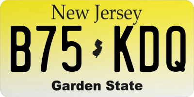 NJ license plate B75KDQ