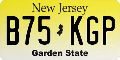 NJ license plate B75KGP