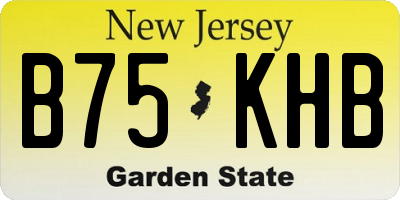 NJ license plate B75KHB