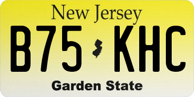 NJ license plate B75KHC