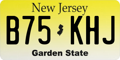 NJ license plate B75KHJ