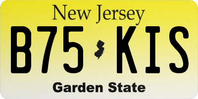 NJ license plate B75KIS