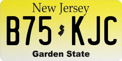 NJ license plate B75KJC