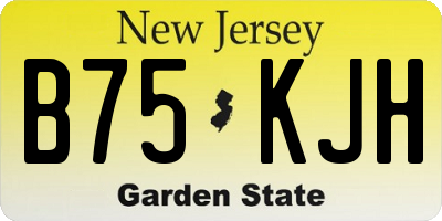 NJ license plate B75KJH