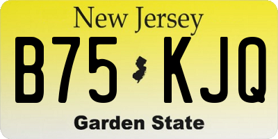 NJ license plate B75KJQ