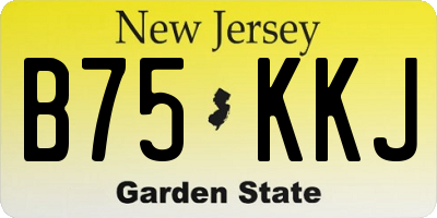 NJ license plate B75KKJ