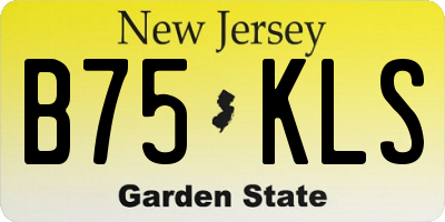 NJ license plate B75KLS