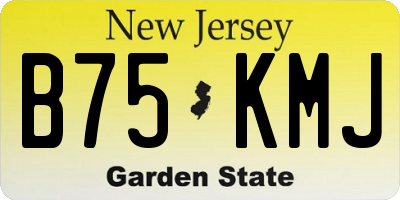 NJ license plate B75KMJ
