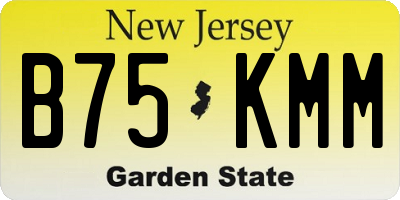 NJ license plate B75KMM