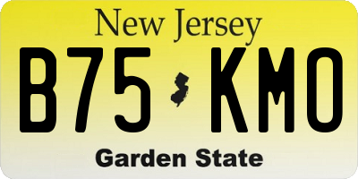NJ license plate B75KMO
