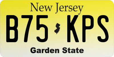 NJ license plate B75KPS