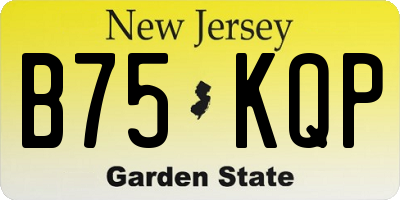 NJ license plate B75KQP