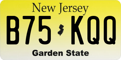 NJ license plate B75KQQ