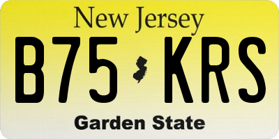 NJ license plate B75KRS