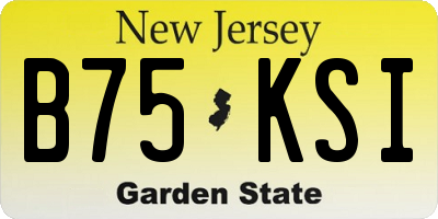 NJ license plate B75KSI