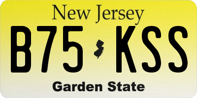 NJ license plate B75KSS