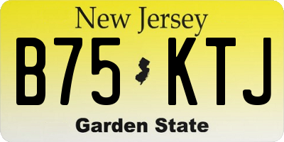 NJ license plate B75KTJ